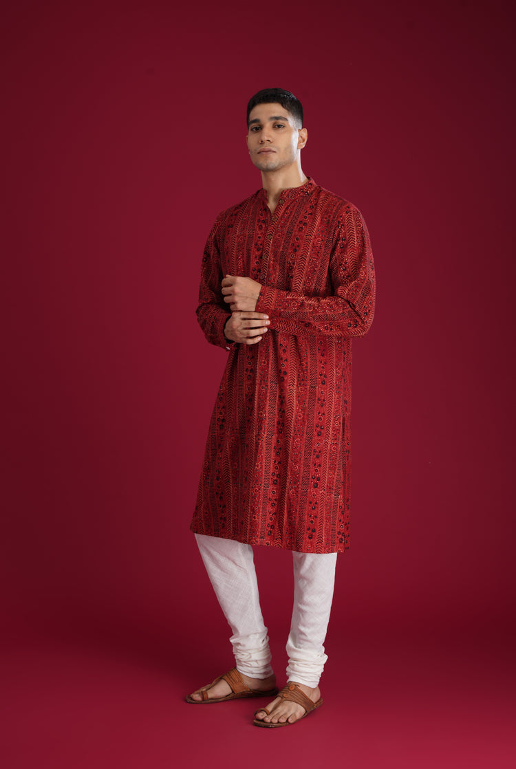 Rozana Kurta Red (7135810093103)