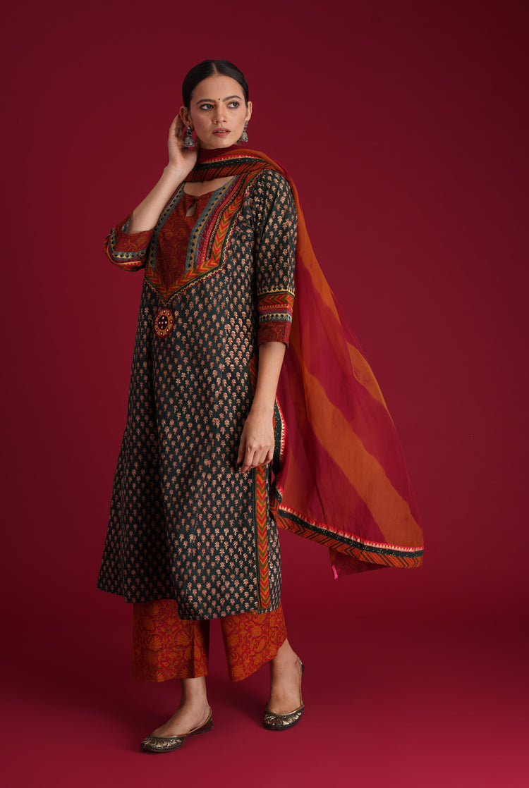 Rozana Chiffon Dupatta Rust Maroon (7135739674671)