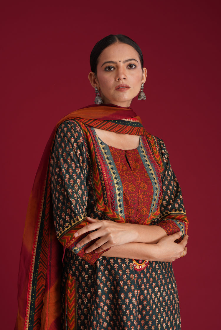 Rozana Chiffon Dupatta Rust Maroon (7135739674671)