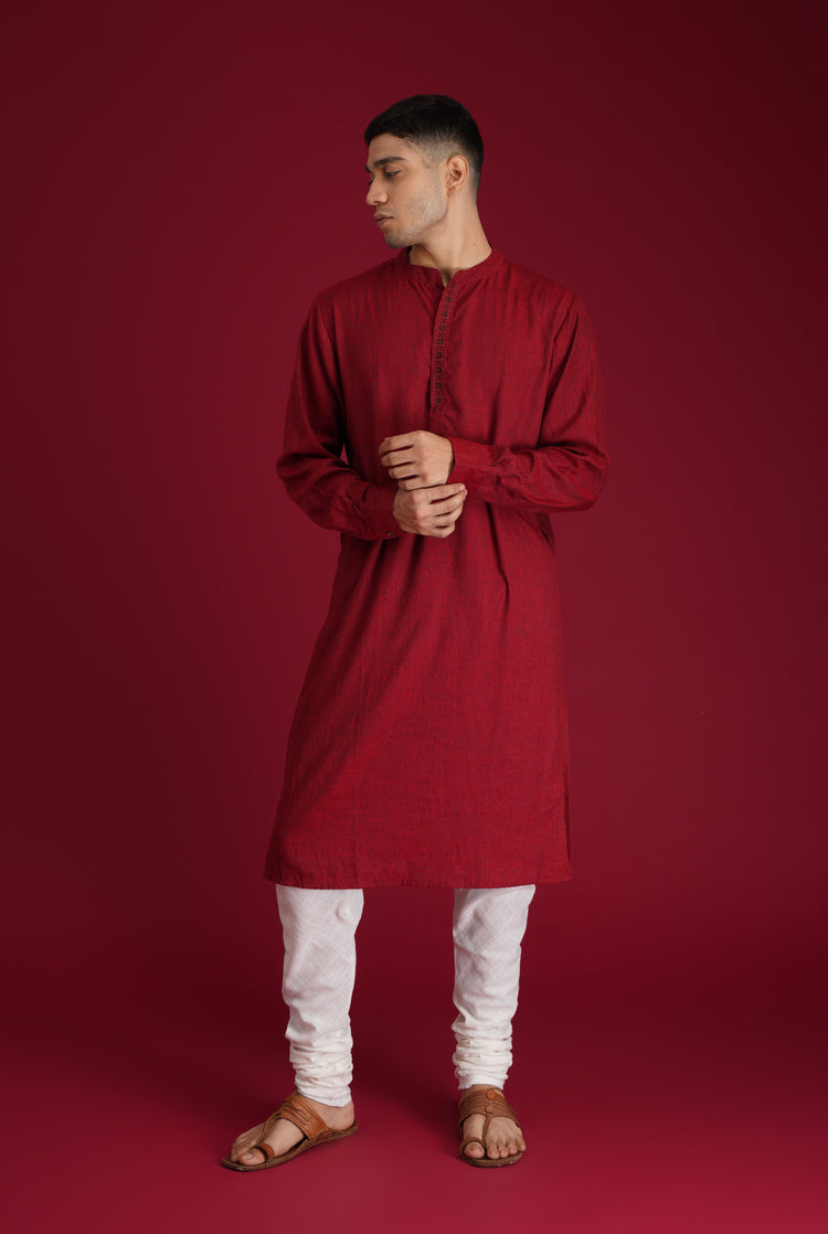 Rozana Kurta Red (7135803539503)
