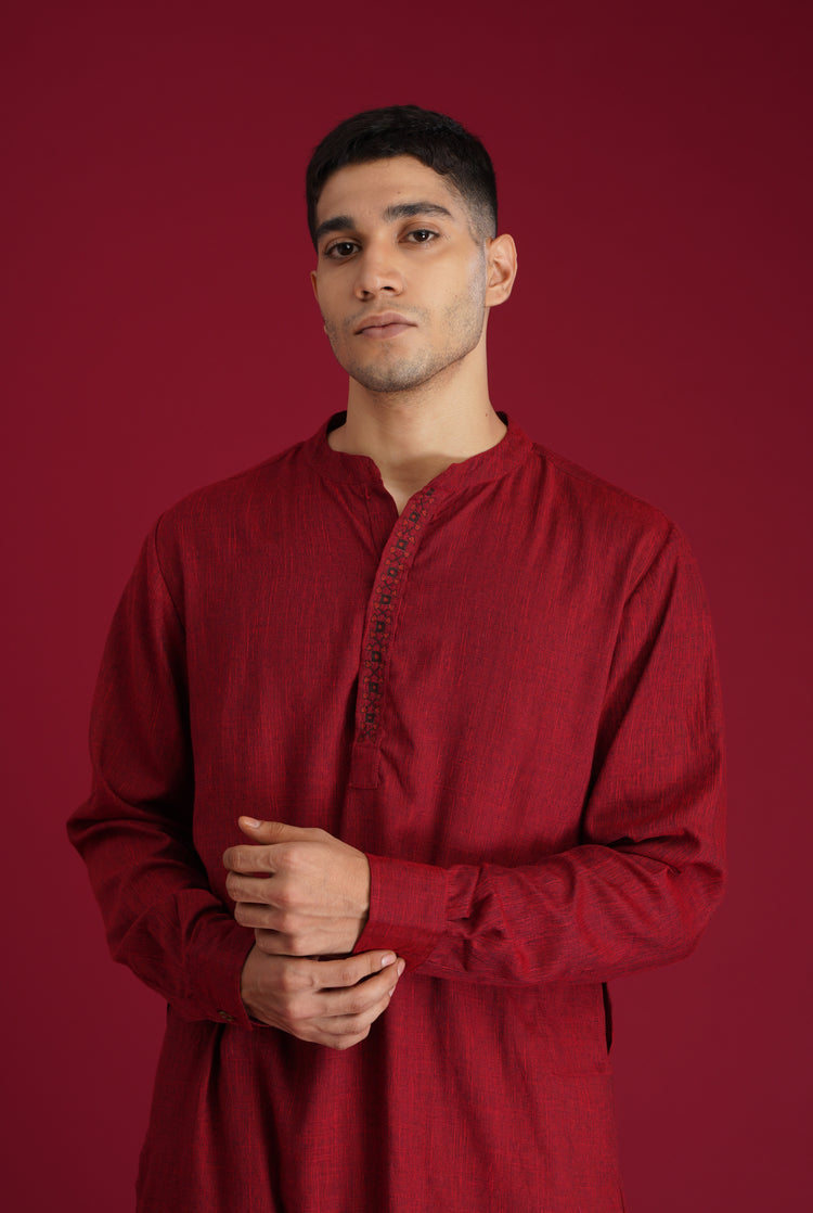 Rozana Kurta Red (7135803539503)