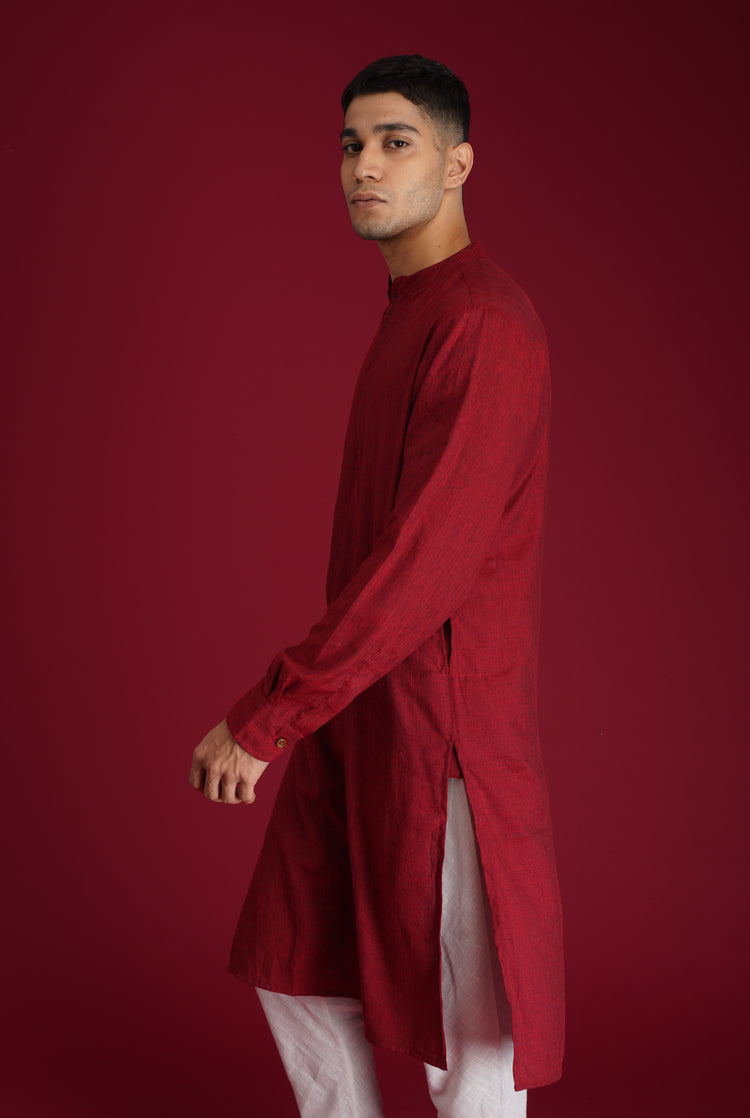 Rozana Kurta Red (7135803539503)
