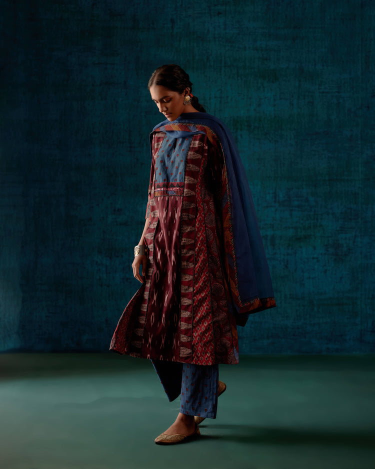 Rozana Chiffon Dupatta Dark Blue (7152363733039)