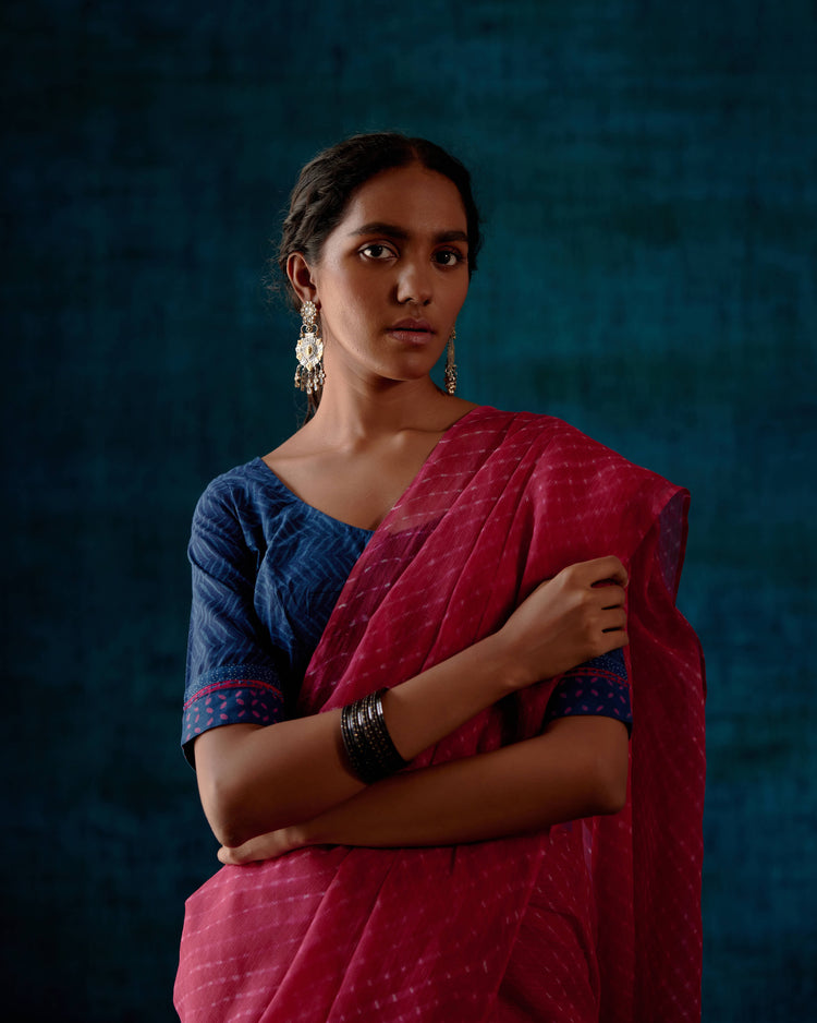 Rozana Saree Hot Pink (7152872652847)