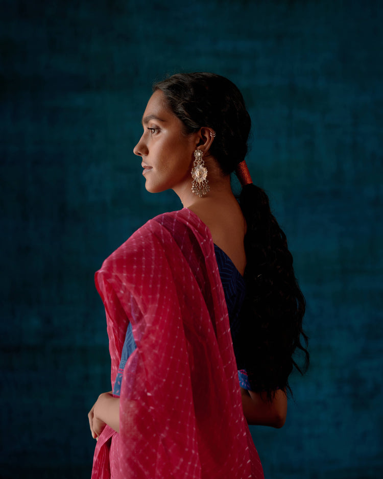 Rozana Saree Hot Pink (7152872652847)