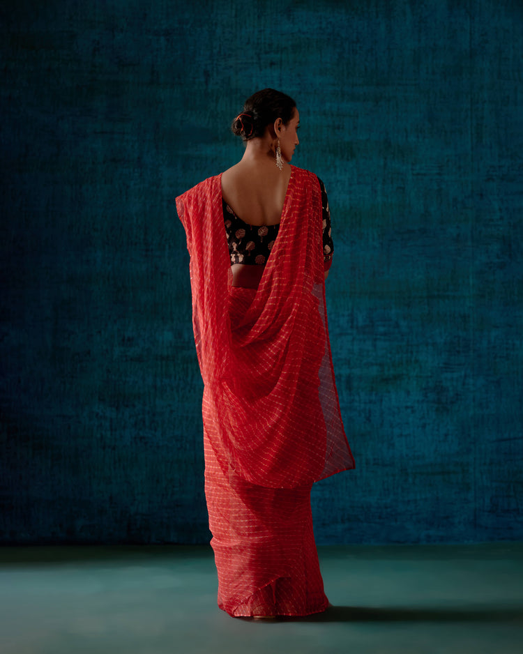 Rozana Saree Red (7152871735343)