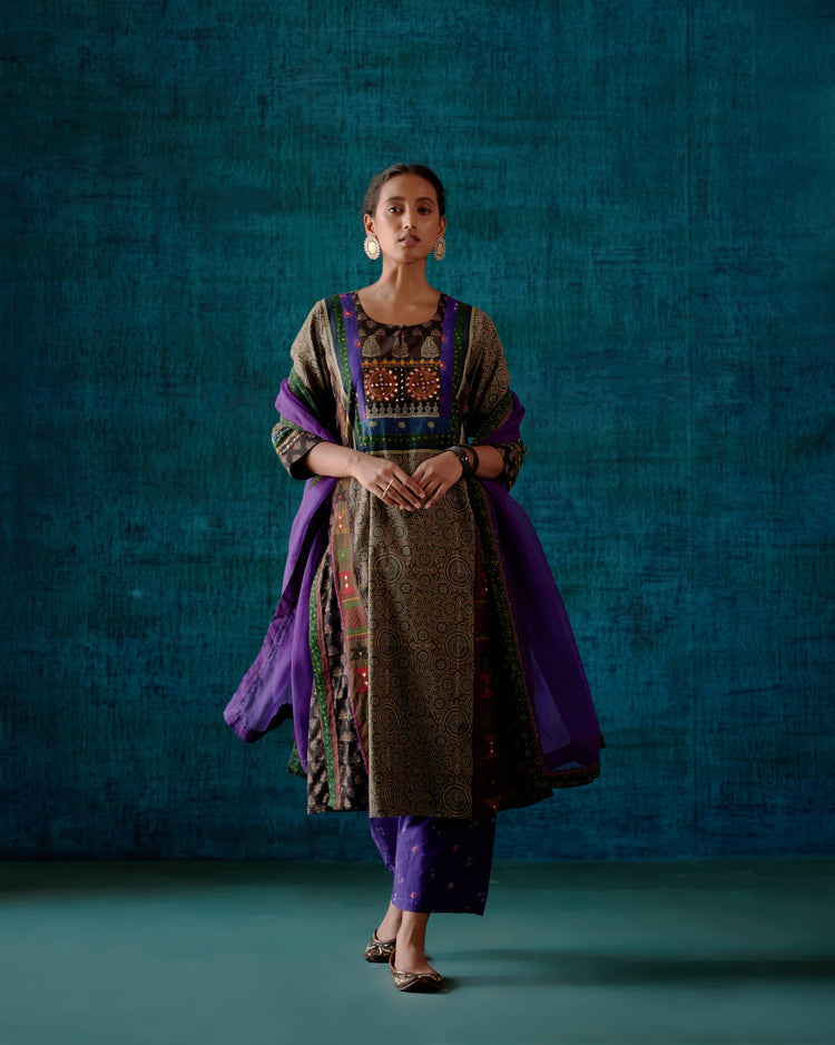 Choga Kurta Grey Black (7153441767471)