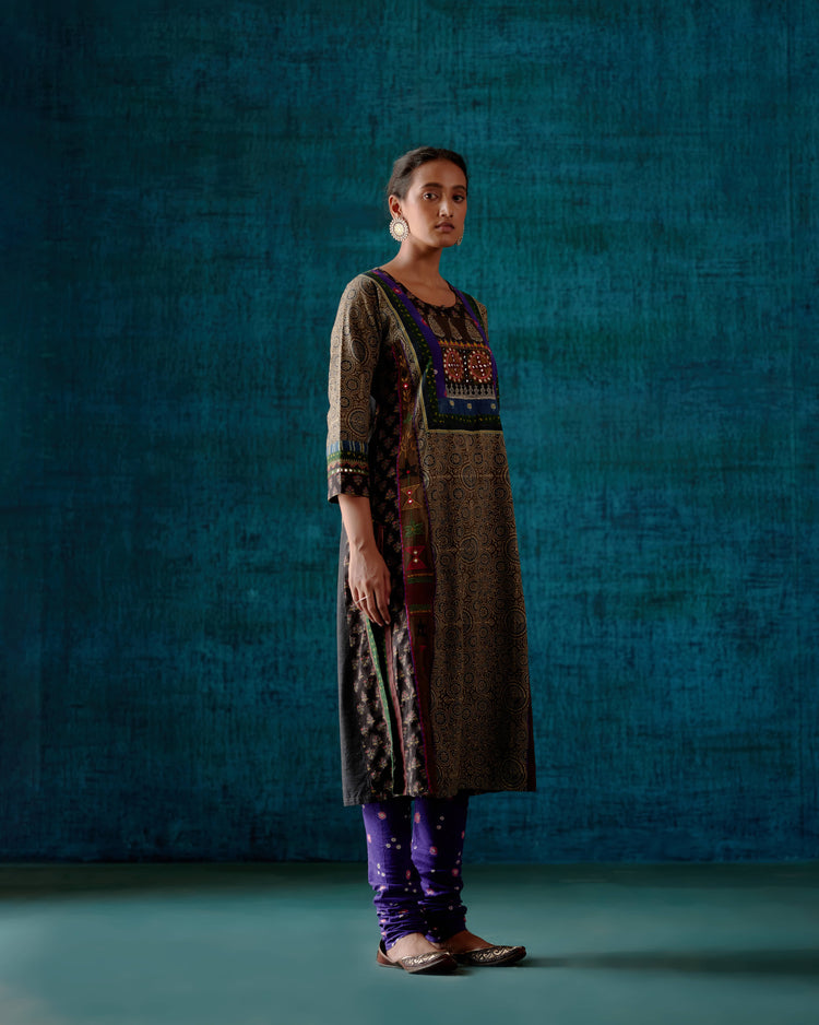 Choga Kurta Grey Black (7153441767471)