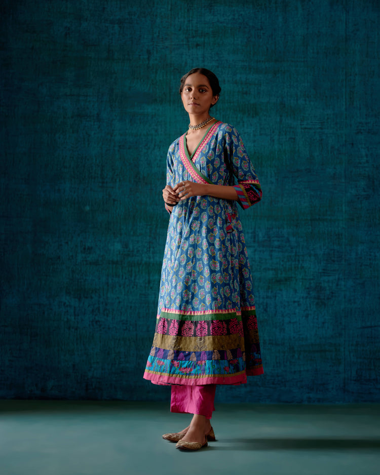 Nargis Kurta Blue Pink (7152340271151)