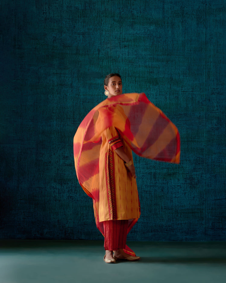 Naaz Rozana Kurta Yellow Rust (7152335552559)