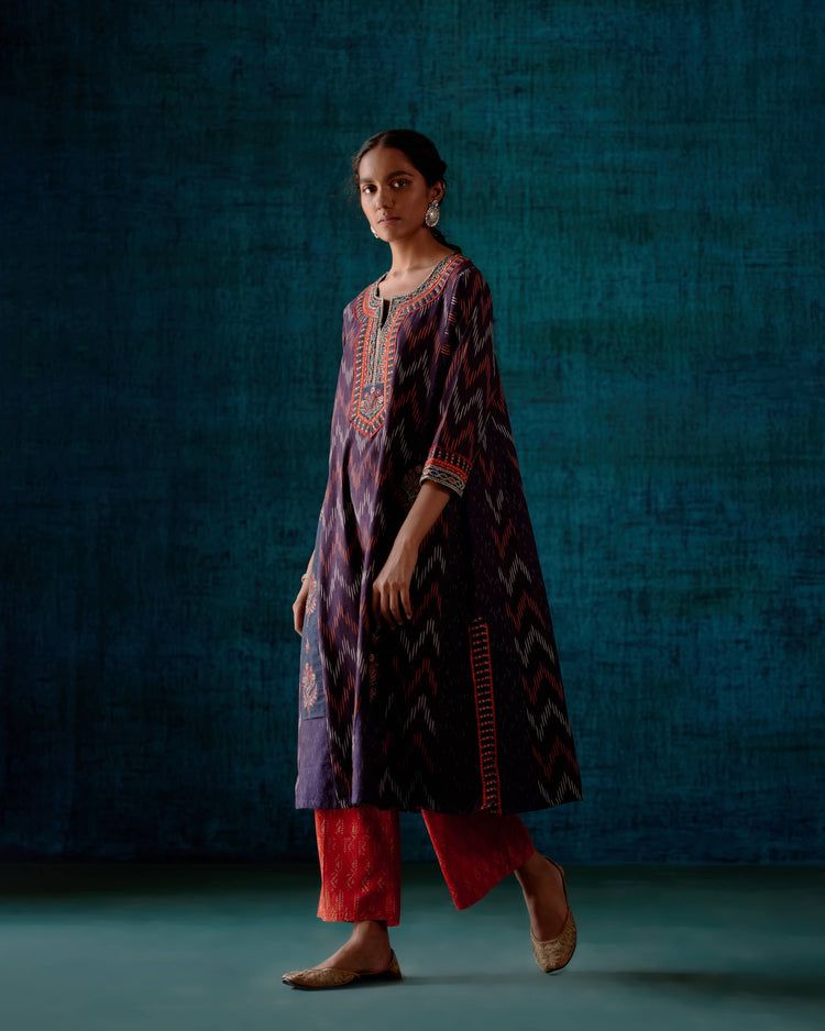 Naaz Choga Kurta Mauve Orange (7152334995503)