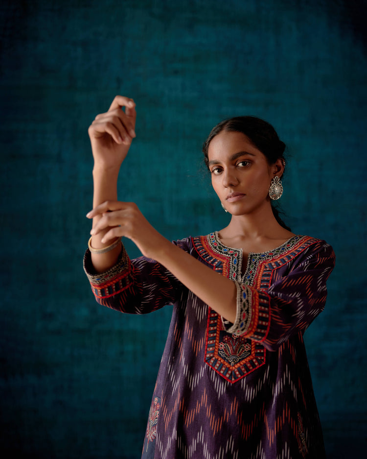 Naaz Choga Kurta Mauve Orange (7152334995503)
