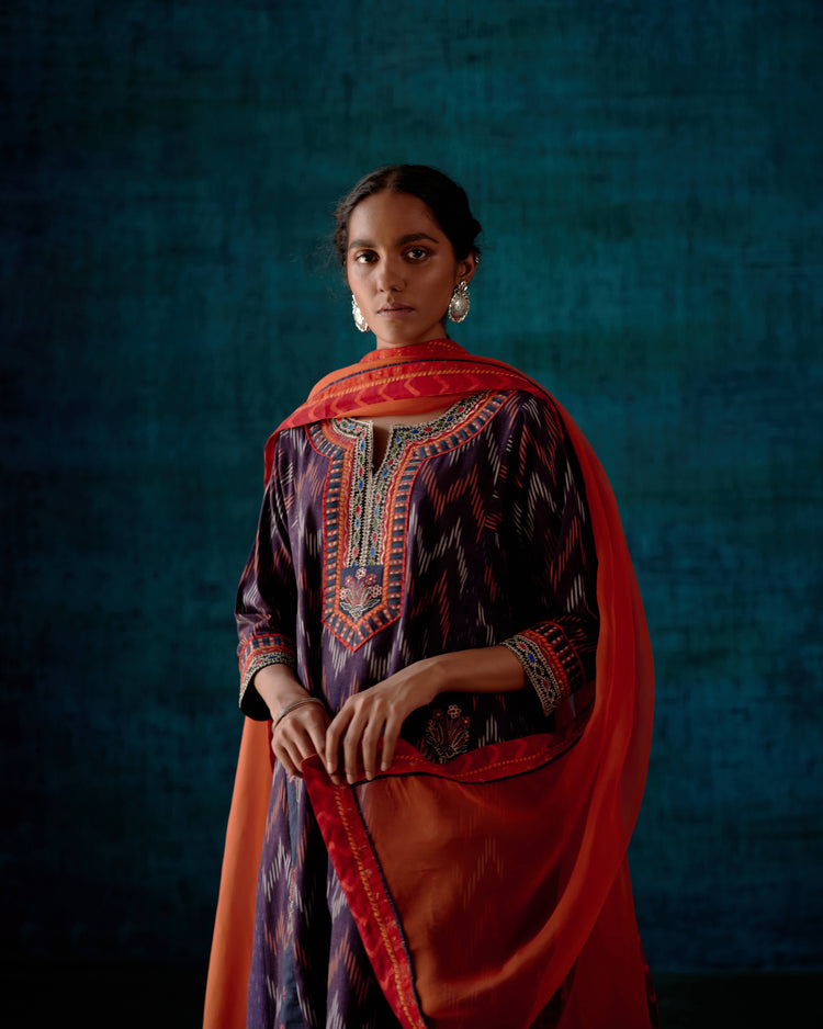 Naaz Choga Kurta Mauve Orange (7152334995503)