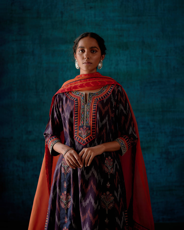 Naaz Choga Kurta Mauve Orange (7152334995503)