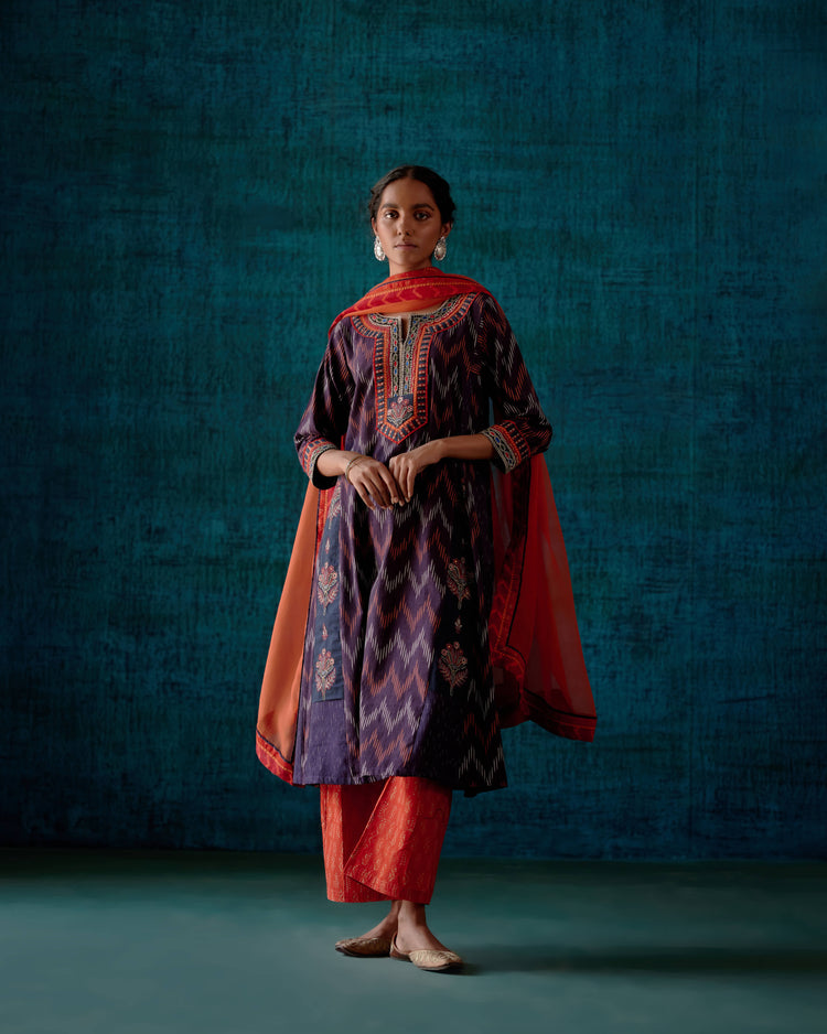 Naaz Choga Kurta Mauve Orange (7152334995503)