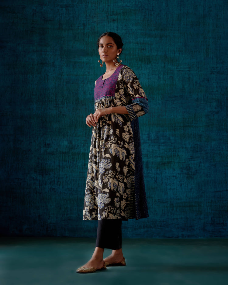 Banjara Kurta Black Beige (7152340729903)