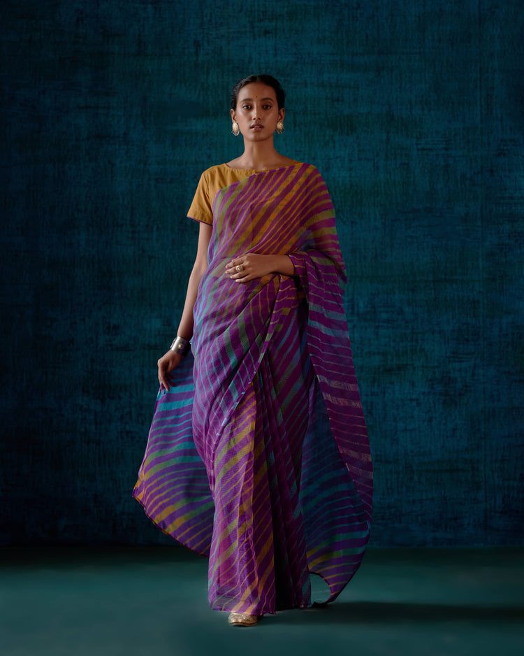 Rozana Saree Purple (7153444192303)