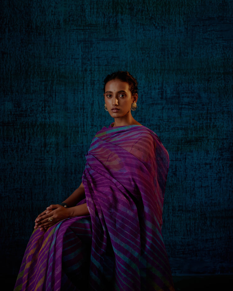 Rozana Saree Purple (7153444192303)