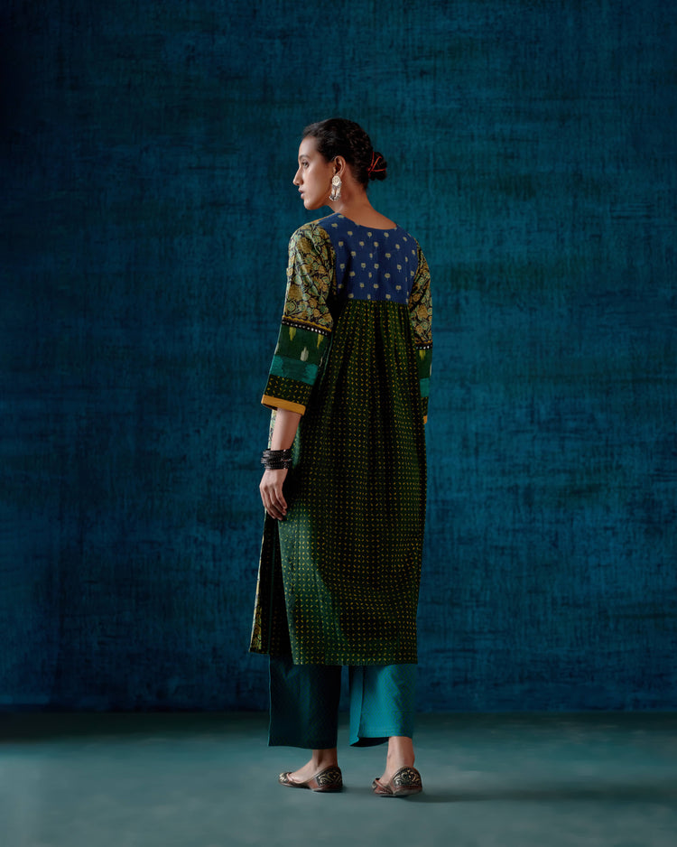 Banjara Kurta Black Green (7152341057583)