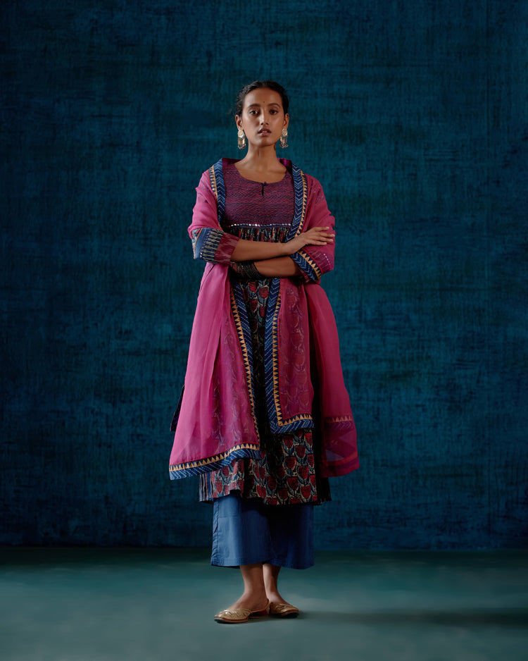 Rozana Chiffon Dupatta Magenta (7152367108143)