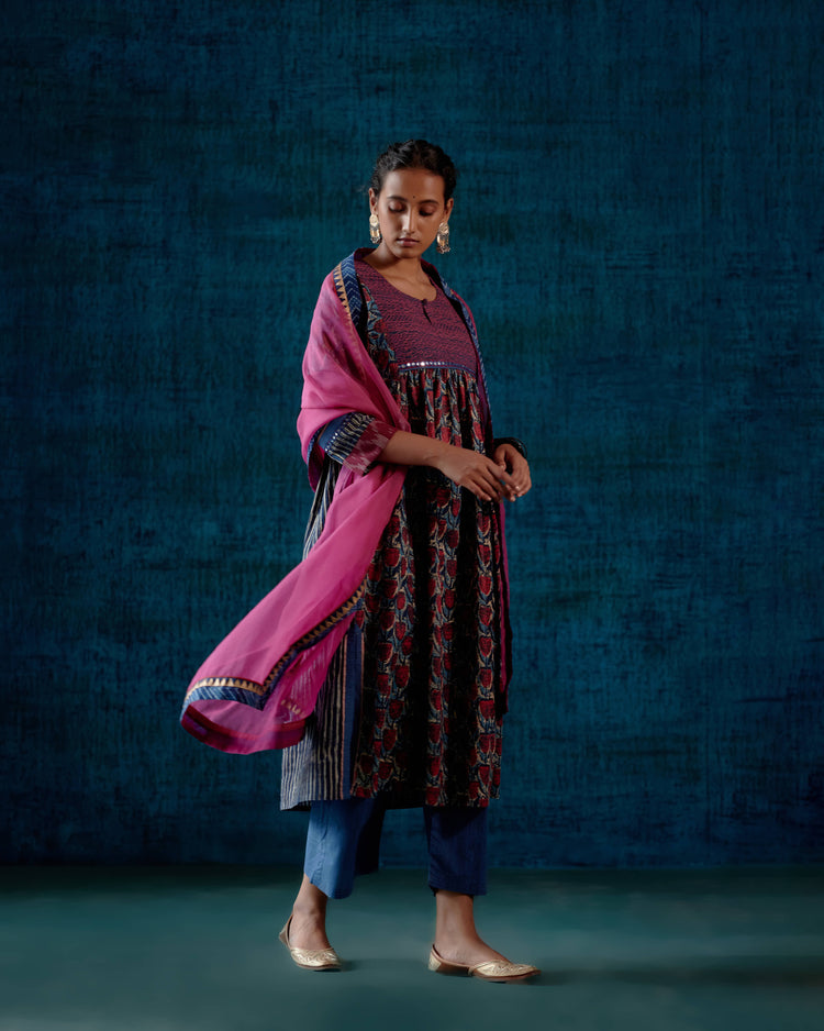 Rozana Chiffon Dupatta Magenta (7152367108143)