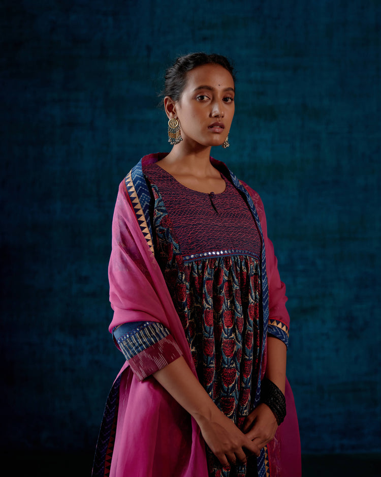 Rozana Chiffon Dupatta Magenta (7152367108143)