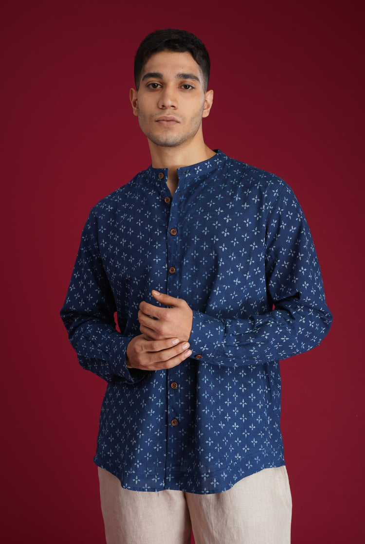 Rozana Shirt Indigo (7135806193711)