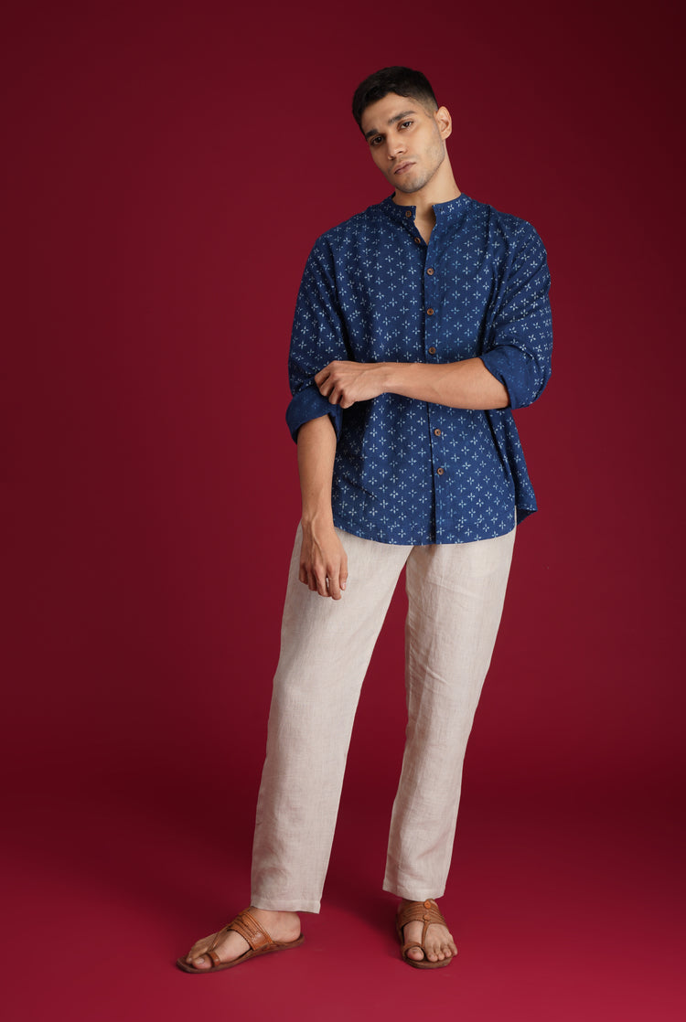 Rozana Shirt Indigo (7135806193711)