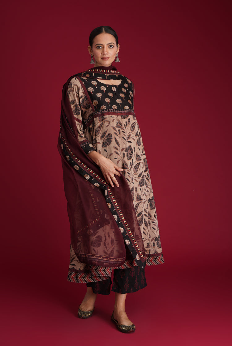 Rozana Chiffon Dupatta Deep Maroon (7135738986543)