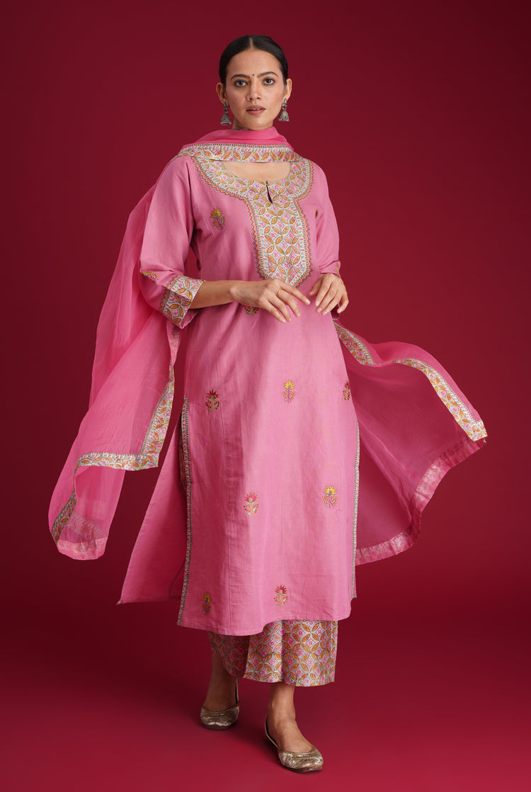 Rozana Chiffon Dupatta Blush Pink (7135735316527)