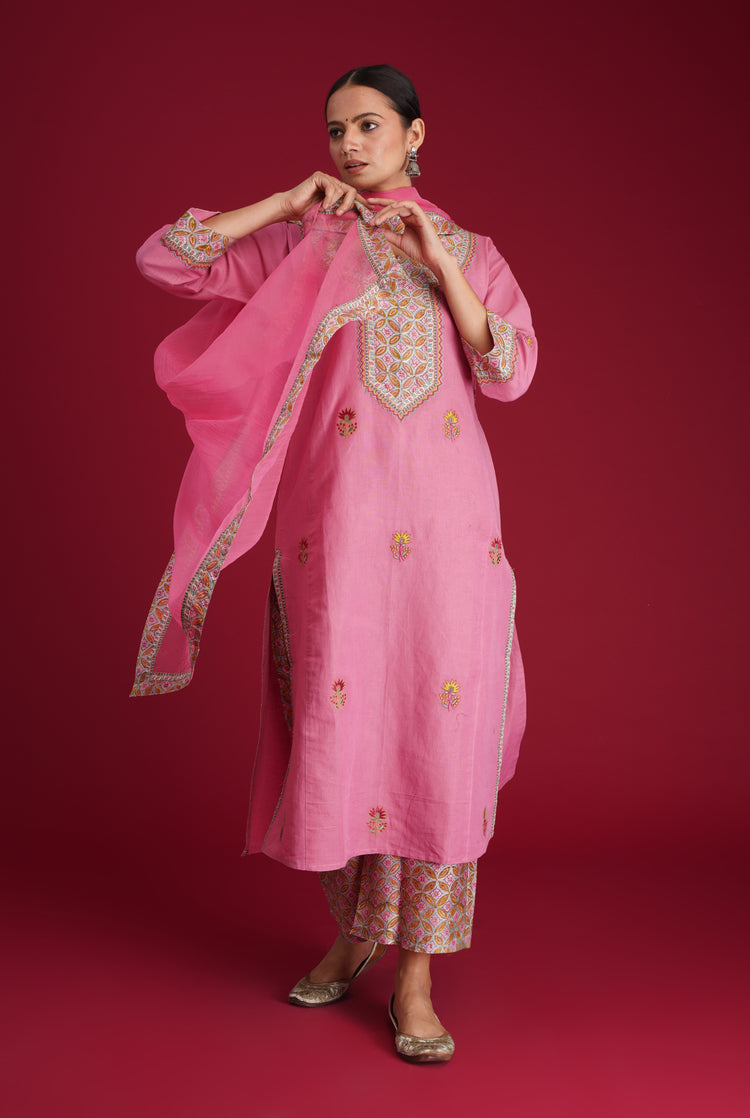 Rozana Chiffon Dupatta Blush Pink (7135735316527)