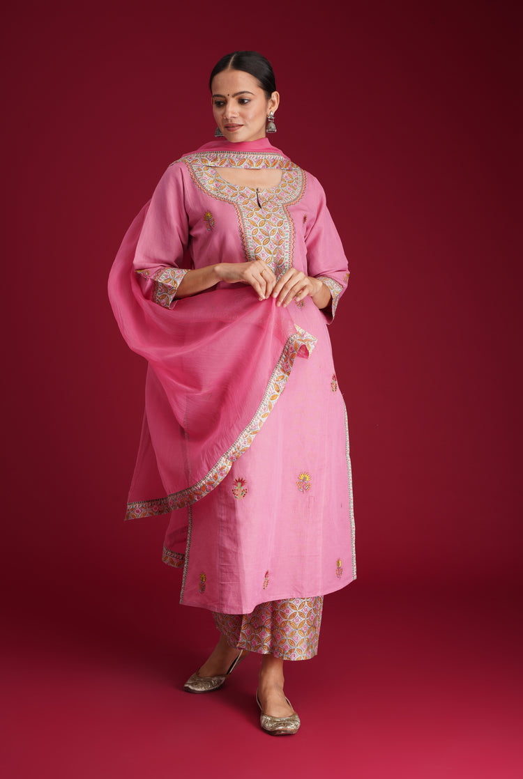 Rozana Chiffon Dupatta Blush Pink (7135735316527)