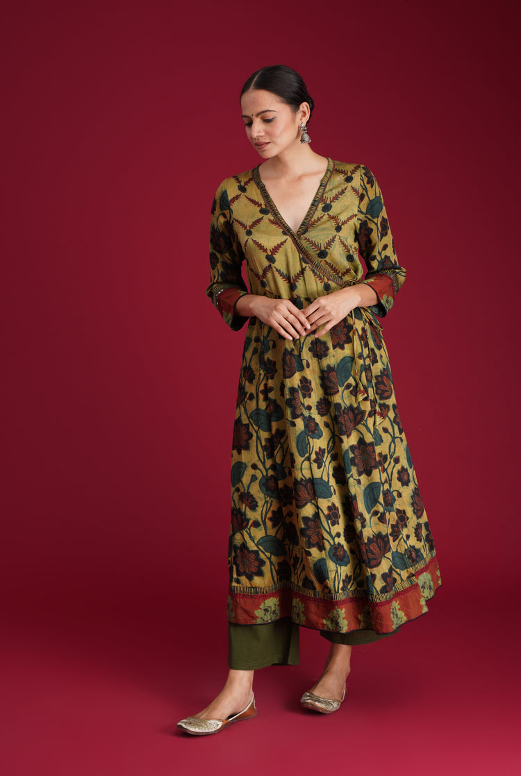 Rozana Pant Bottle Green (7135732531247)