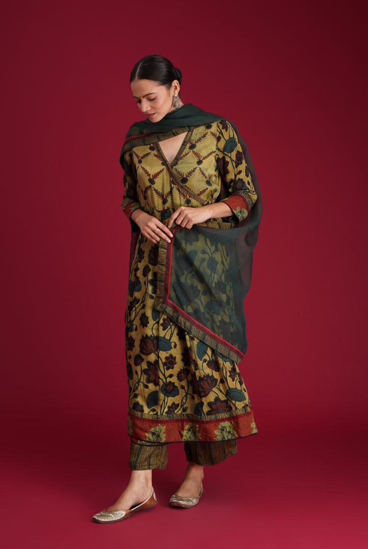 Rozana Chiffon Dupatta Bottle Green (7135830868015)