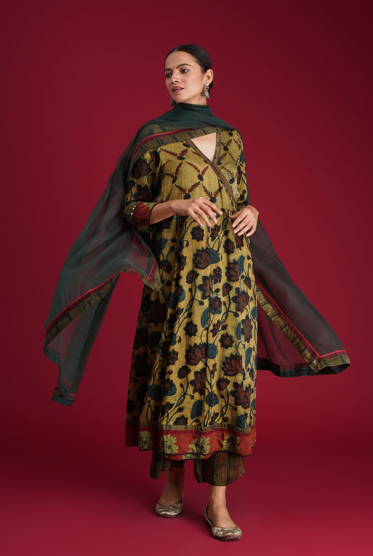 Rozana Chiffon Dupatta Bottle Green (7135830868015)
