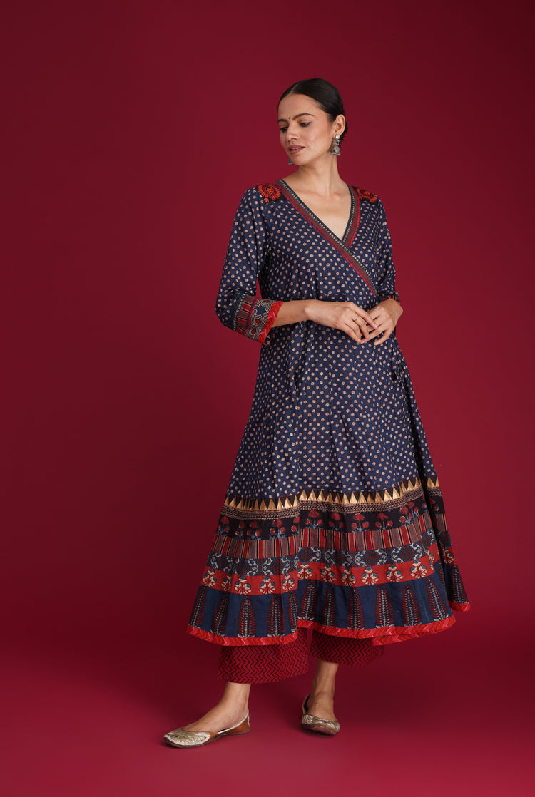 Nargis Kurta Dark Blue (7135684919343)