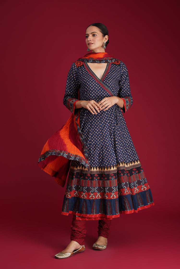 Nargis Kurta Dark Blue (7135684919343)
