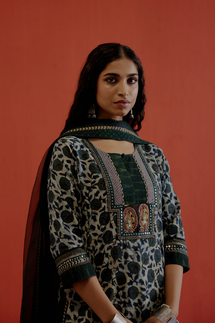 Yoke Kurta Stone Blue (8006391234859)