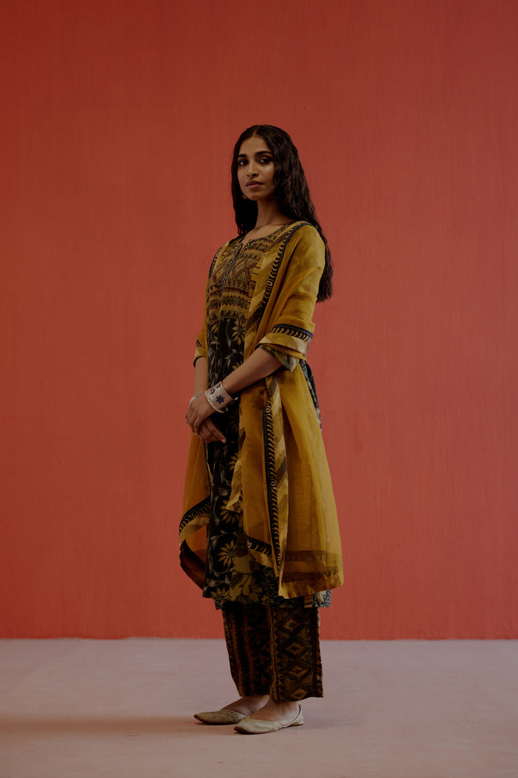 Rozana Chiffon Dupatta Ochre (8019619938603)