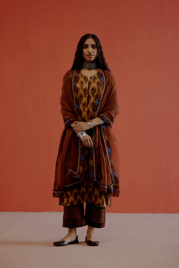 Rozana Chiffon Dupatta Deep Rust (8019700646187)