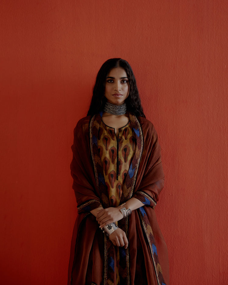 Rozana Chiffon Dupatta Deep Rust (8019700646187)