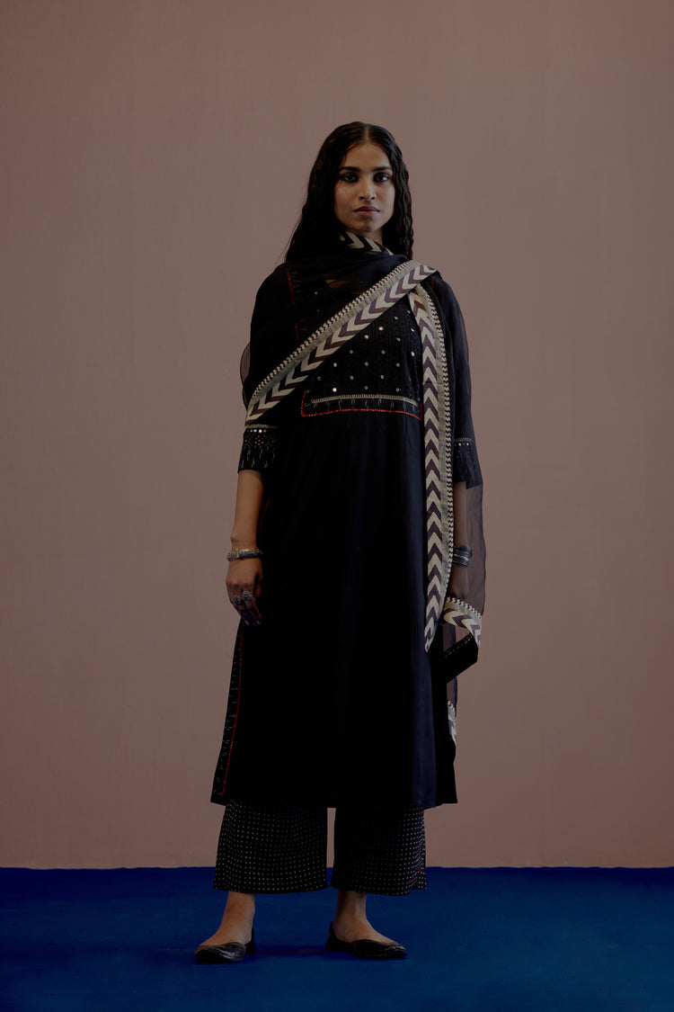 Yoke Kurta Black (8016284975403)
