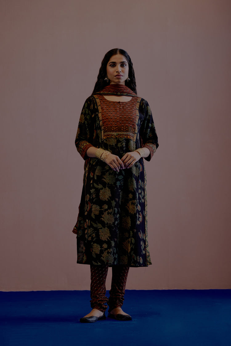 Yoke Kurta Black Rust (8006264193323)