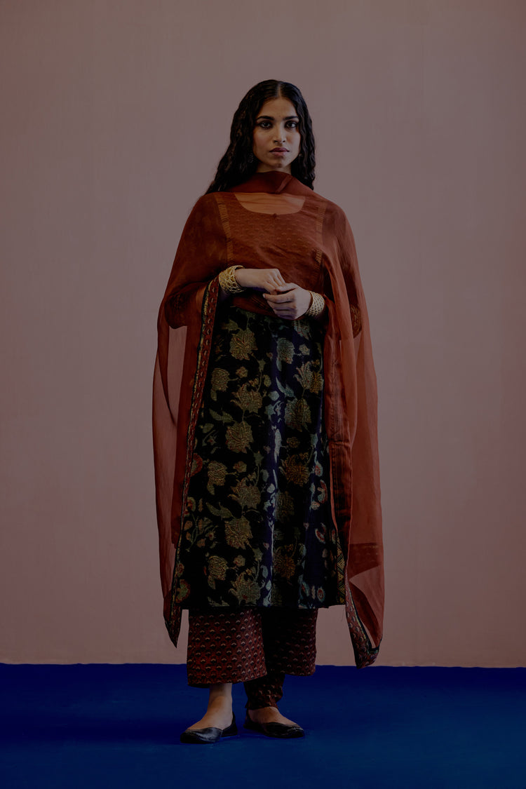 Yoke Kurta Black Rust (8006264193323)