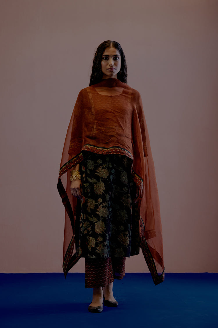 Rozana Chiffon Dupatta Coffee (8019606929707)