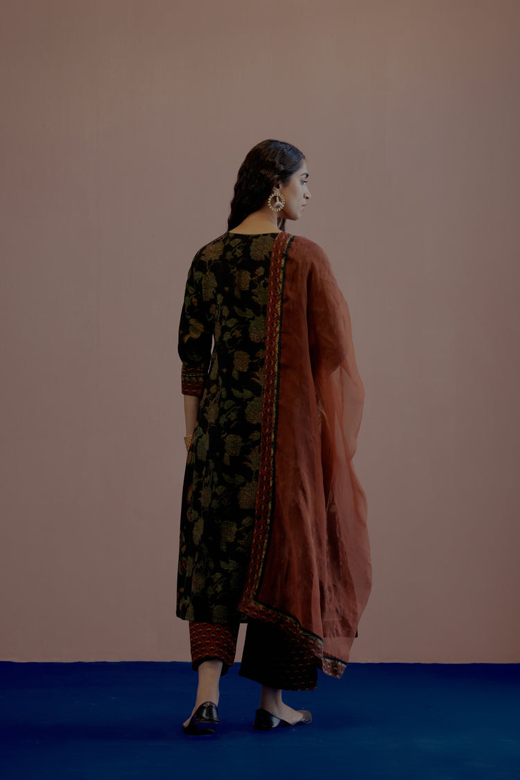 Yoke Kurta Black Rust (8006264193323)