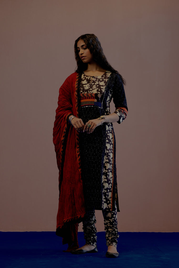 Rozana Cotton Crinkled Dupatta Red (8019722240299)