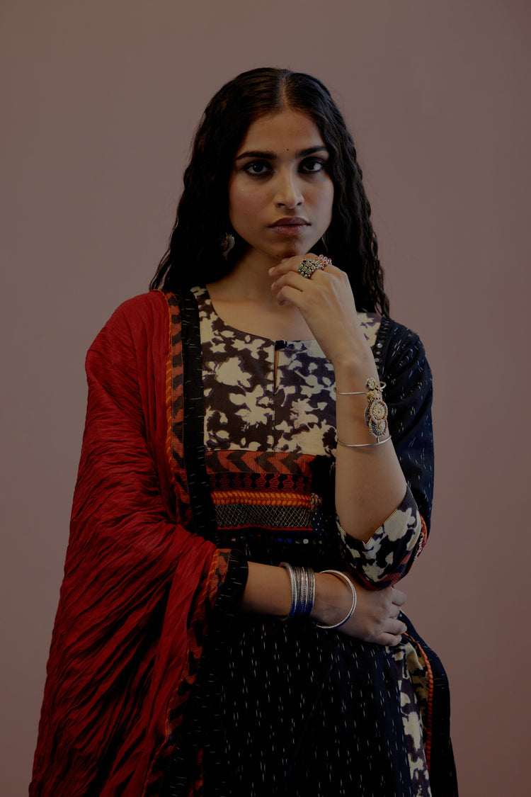 Rozana Cotton Crinkled Dupatta Red (8019722240299)