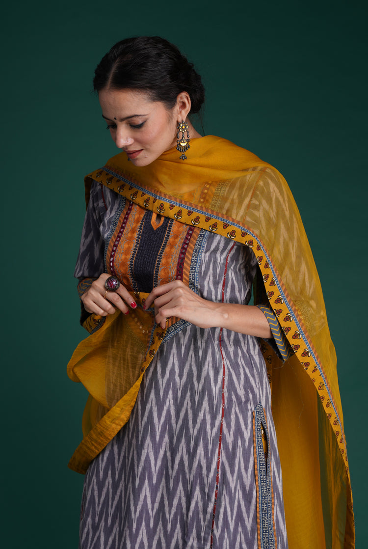 Rozana Chiffon Dupatta Ochre (7153481809967)
