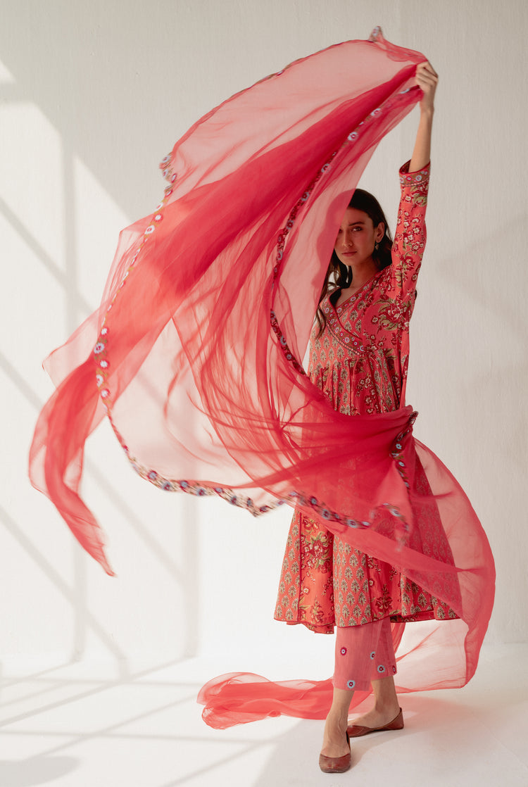 Kia Dupatta Peach (8165077516587)